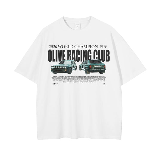 OLIVE RACING T-SHIRT